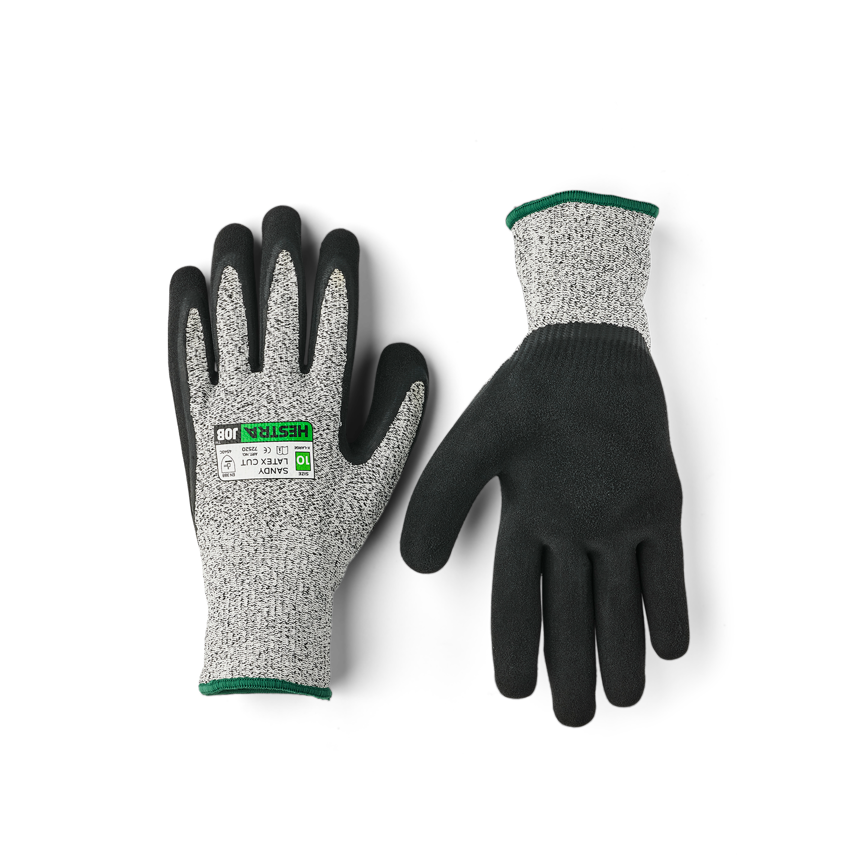 Hestra Sandy Latex Cut handske i Svart – framifrån