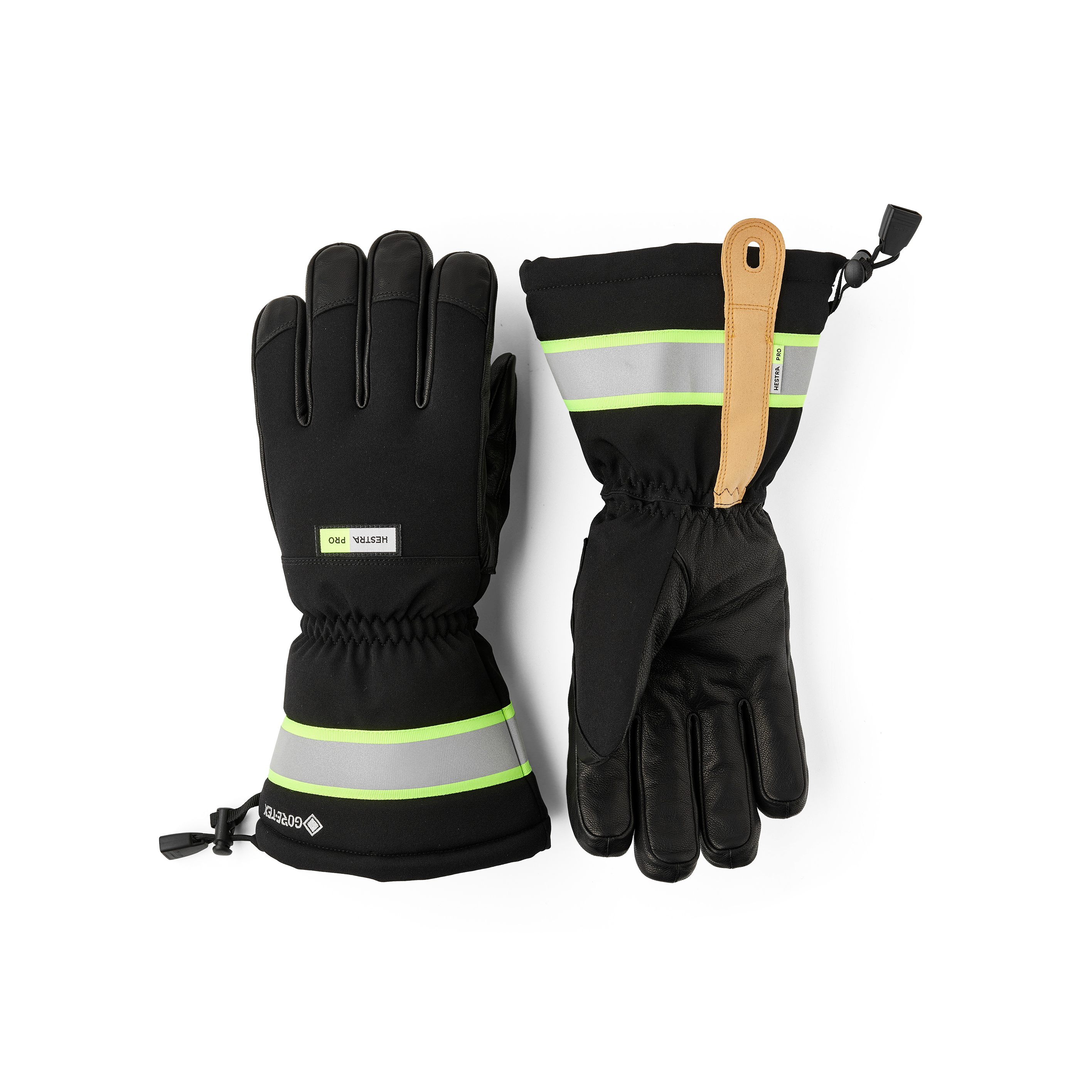 Hestra Gore-Tex Pro 5-Finger handske i Svart – framifrån