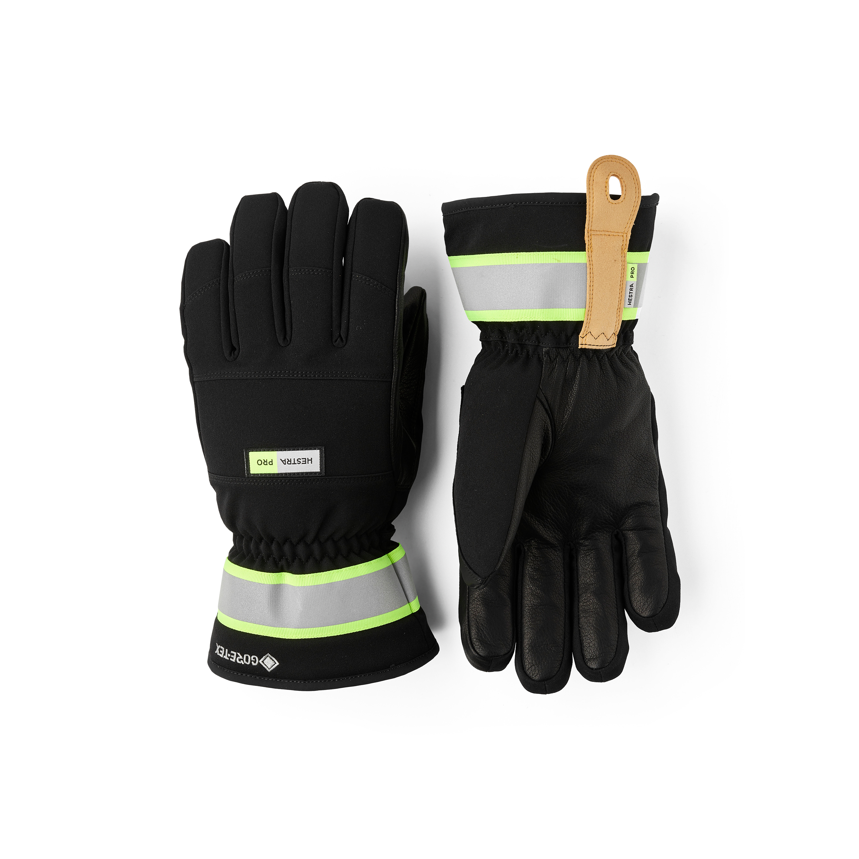 Hestra Gore-Tex Bas 5-Finger handske i Svart – framifrån