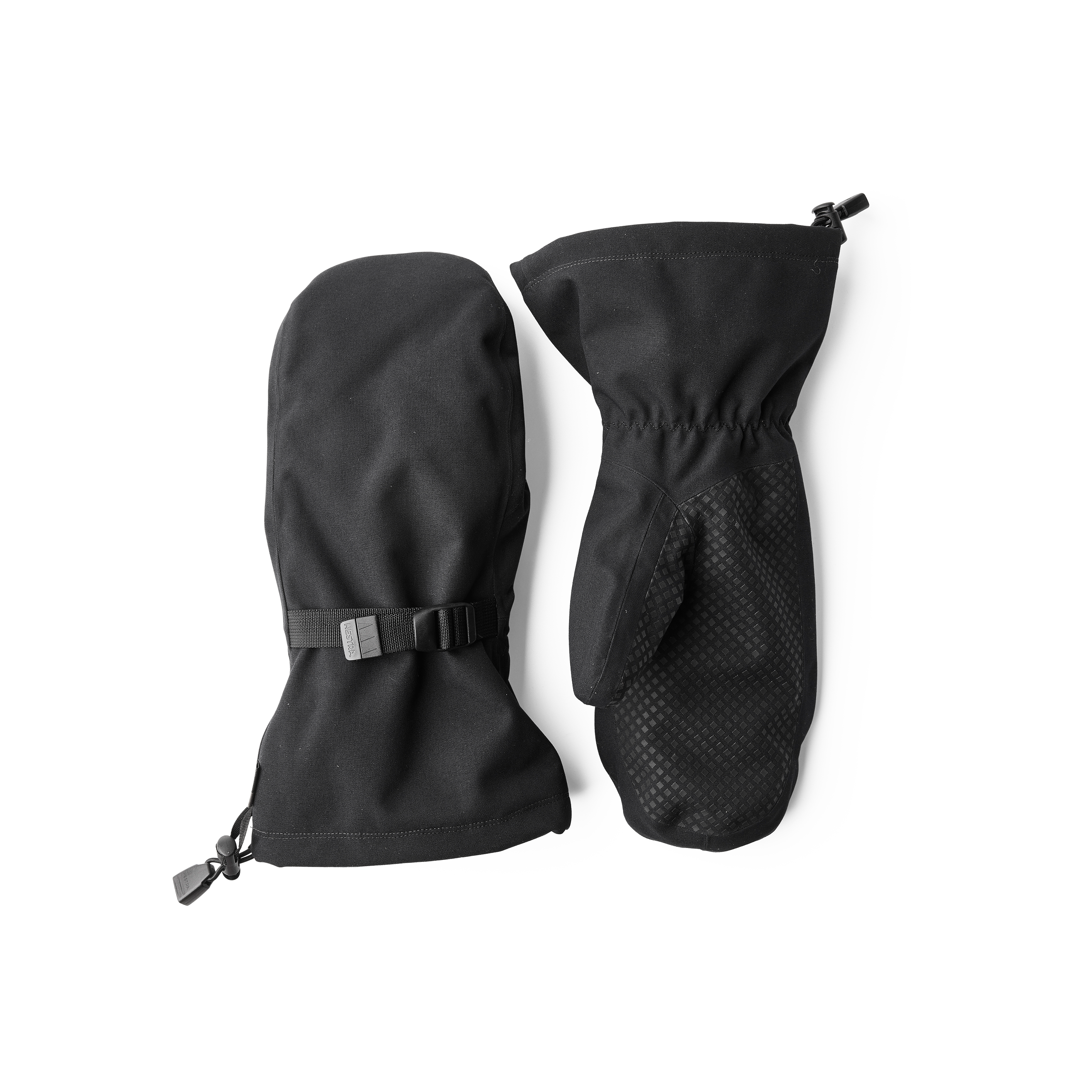 Hestra Seam Sealed Shell Overlay Mitt handske i Svart – framifrån